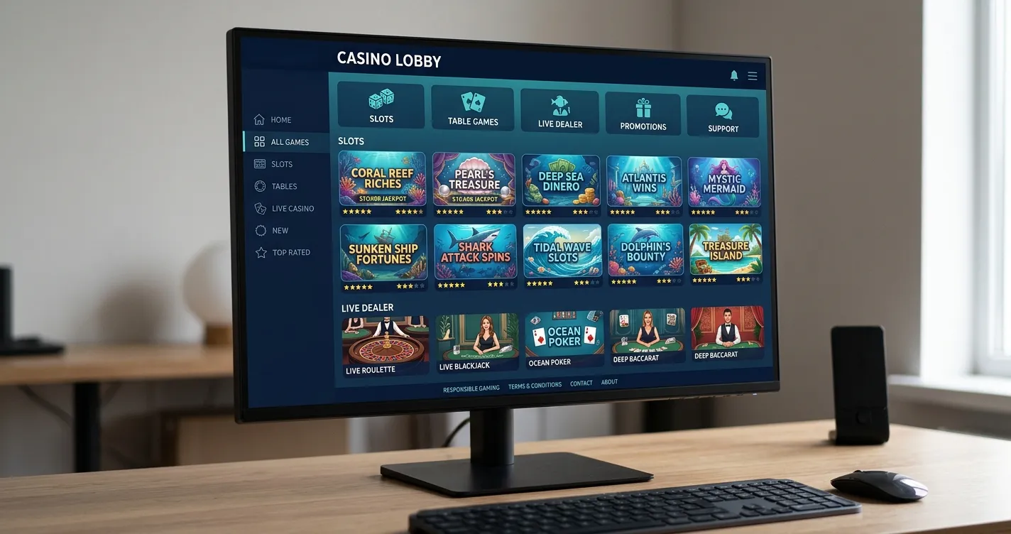 Neptune Play casino interface and main navigation